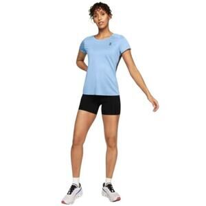 On Running Performance T Shirt Womens Large Blue Gray Athletic Short Sleeve